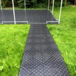 Leje af 50 m2 teltgulv, pakket på trailer. incl. leje af trailer.