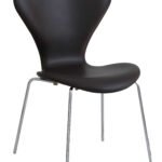 Leje af sort 7er læder stol.