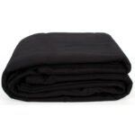 Sort Molton bagtæppe, 6x3 m.