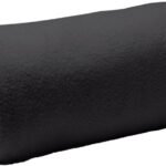 Fleecetæppe, sort. Leje.