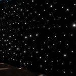 6 x 3 mtr. sort bagtæppe med random hvide leds