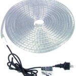 Hvid partylyskæde slange på 9 m.